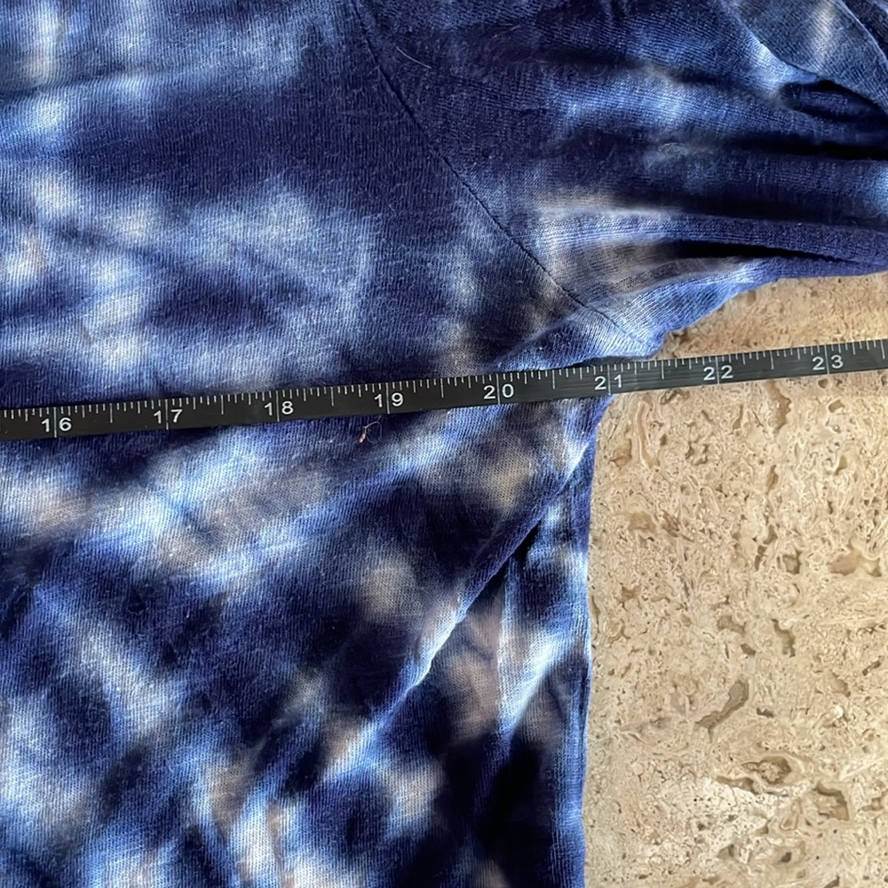 🍁50% Off Fall Sale XCVI Tie Dye Long Cotton Modal Top w/ Contrasting Rayon Trim - Picture 6 of 7